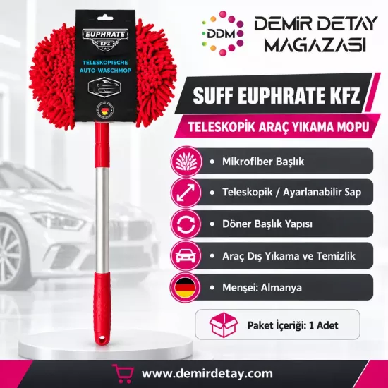 Suff Teleskopik Mikrofiber Araç Yıkama Mopu