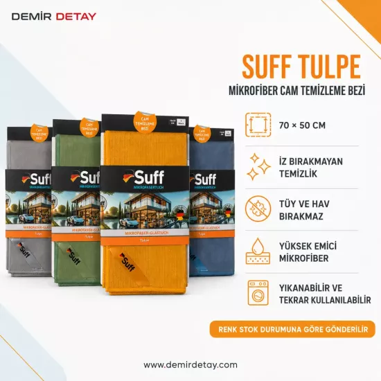 Suff Tulpe Cam Temizleme Bezi 70x50 cm
