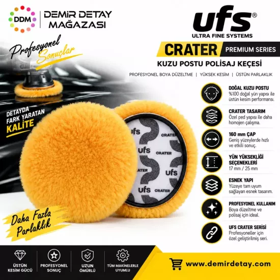 UFS Crater 160 mm Kuzu Postu Polisaj Keçesi
