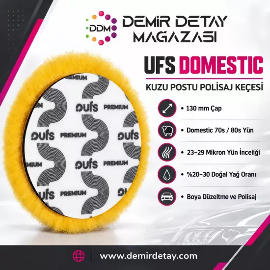 UFS Domestic Kuzu Postu Polisaj Keçesi 130 mm