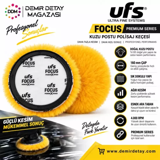 UFS Focus Premium Polisaj Keçesi 160 mm