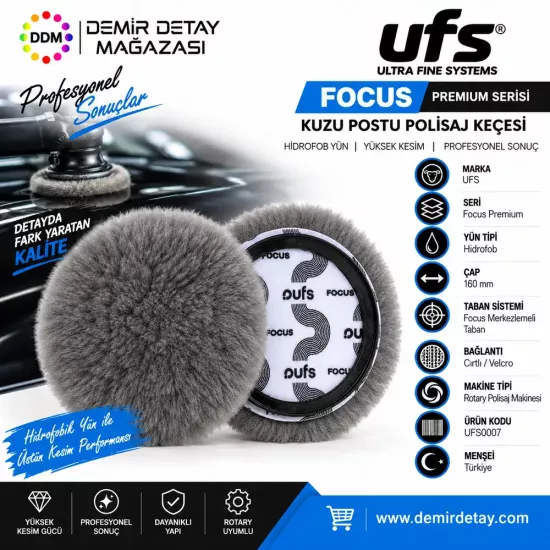 UFS Focus Hidrofob Polisaj Keçesi 160 mm