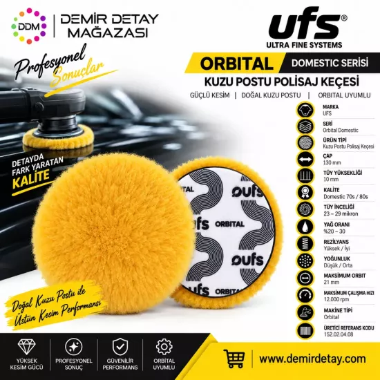 UFS Orbital Domestic Polisaj Keçesi 130 mm