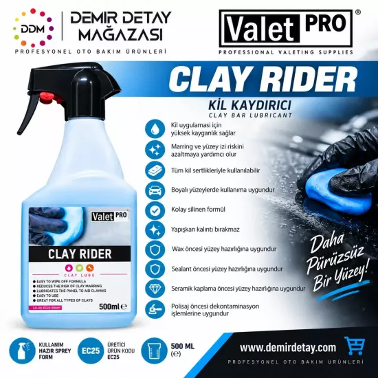 ValetPRO Clay Rider Kil Kaydırıcı Sprey 500 ml