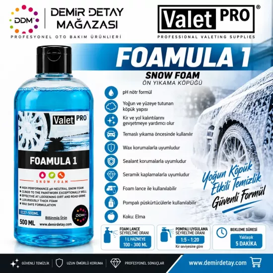 ValetPRO Foamula 1 Snow Foam 500 ml | Bölünmüş