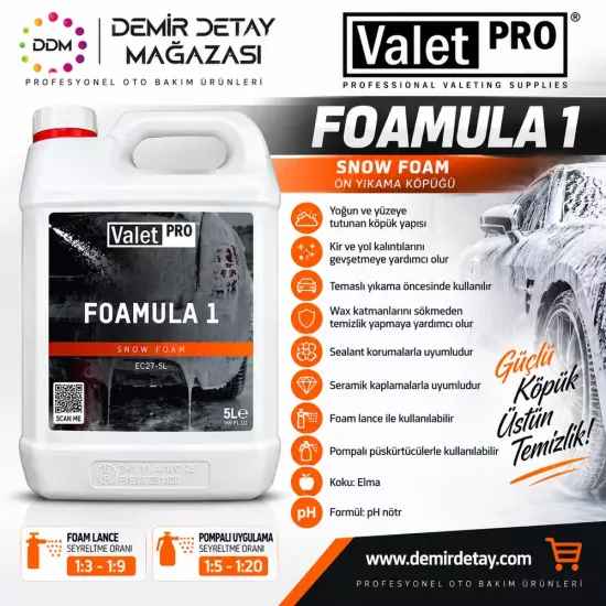 ValetPRO Foamula 1 pH Nötr Snow Foam 5 L