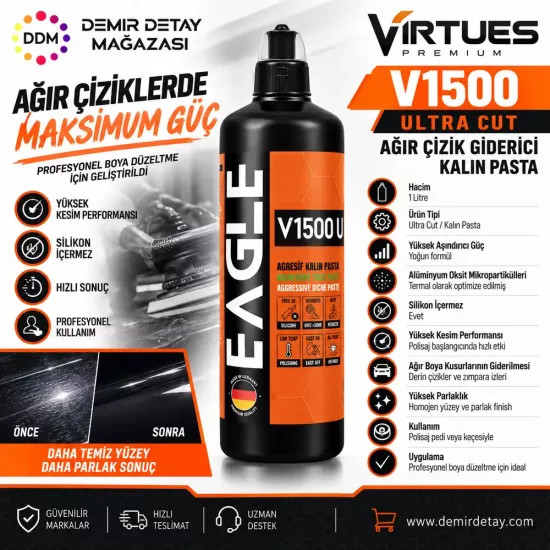 Virtues V1500 Ağır Çizik Giderici Pasta 1 L