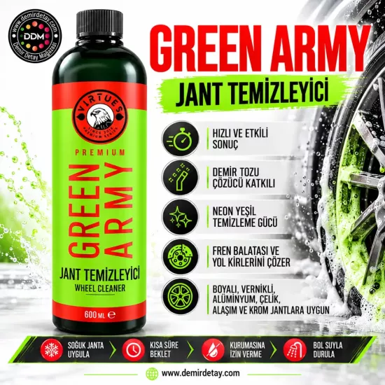 Green Army Demir Tozu Etkili Jant Temizleyici 600 ml