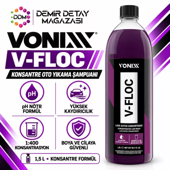 Vonixx V-Floc 1,5 L | pH Nötr Oto Şampuanı