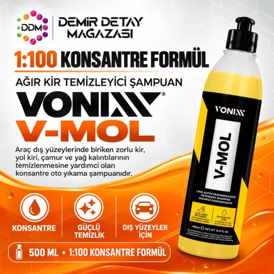Vonixx V-MOL 500 ML | Alkali Oto Şampuanı