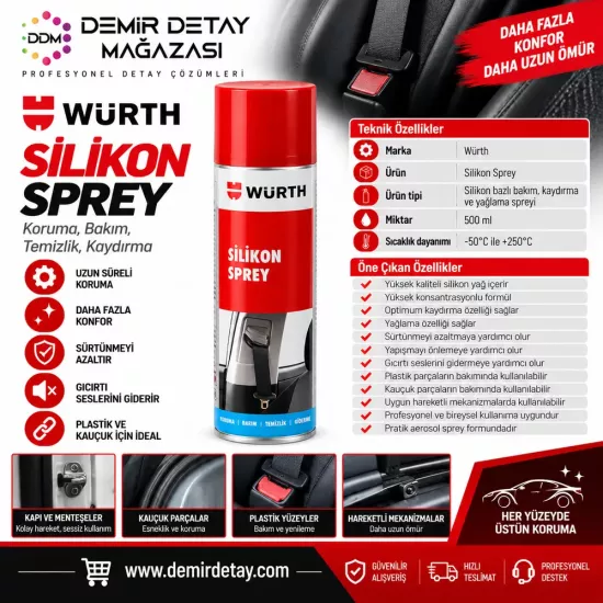 Würth Silikon Sprey 500 ml | Bakım ve Yağlama
