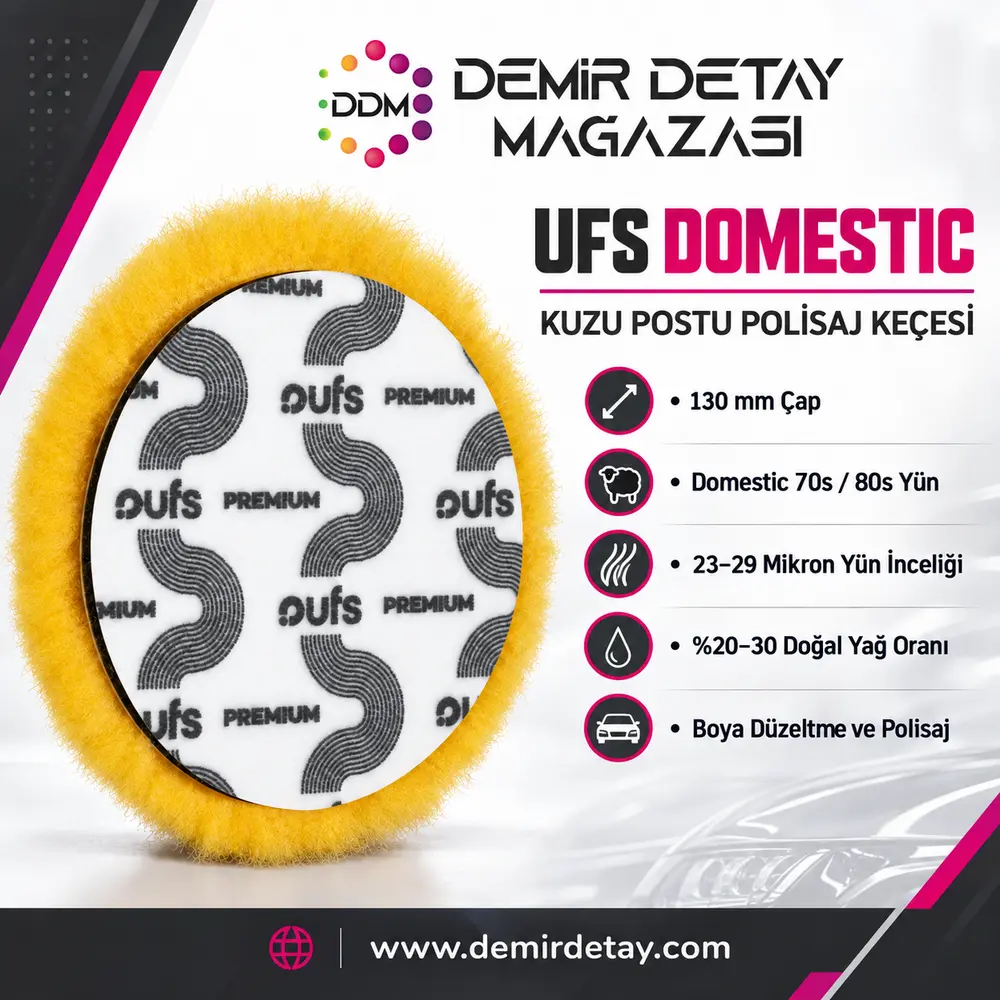 UFS Domestic 130 mm Kuzu Postu Ağır Kesim Polisaj Keçesi