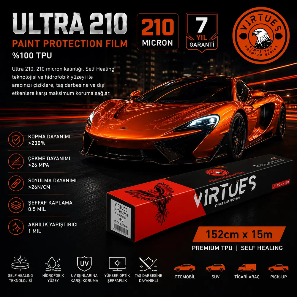 Virtues Ultra 210 Boya Koruma Filmi %100 TPU 152 cm x 15 Metre