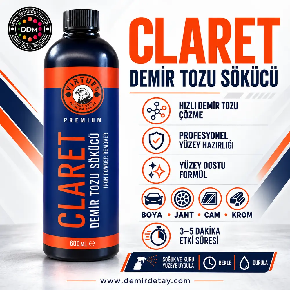 Virtues Premium Claret Demir Tozu Sökücü 600 ml