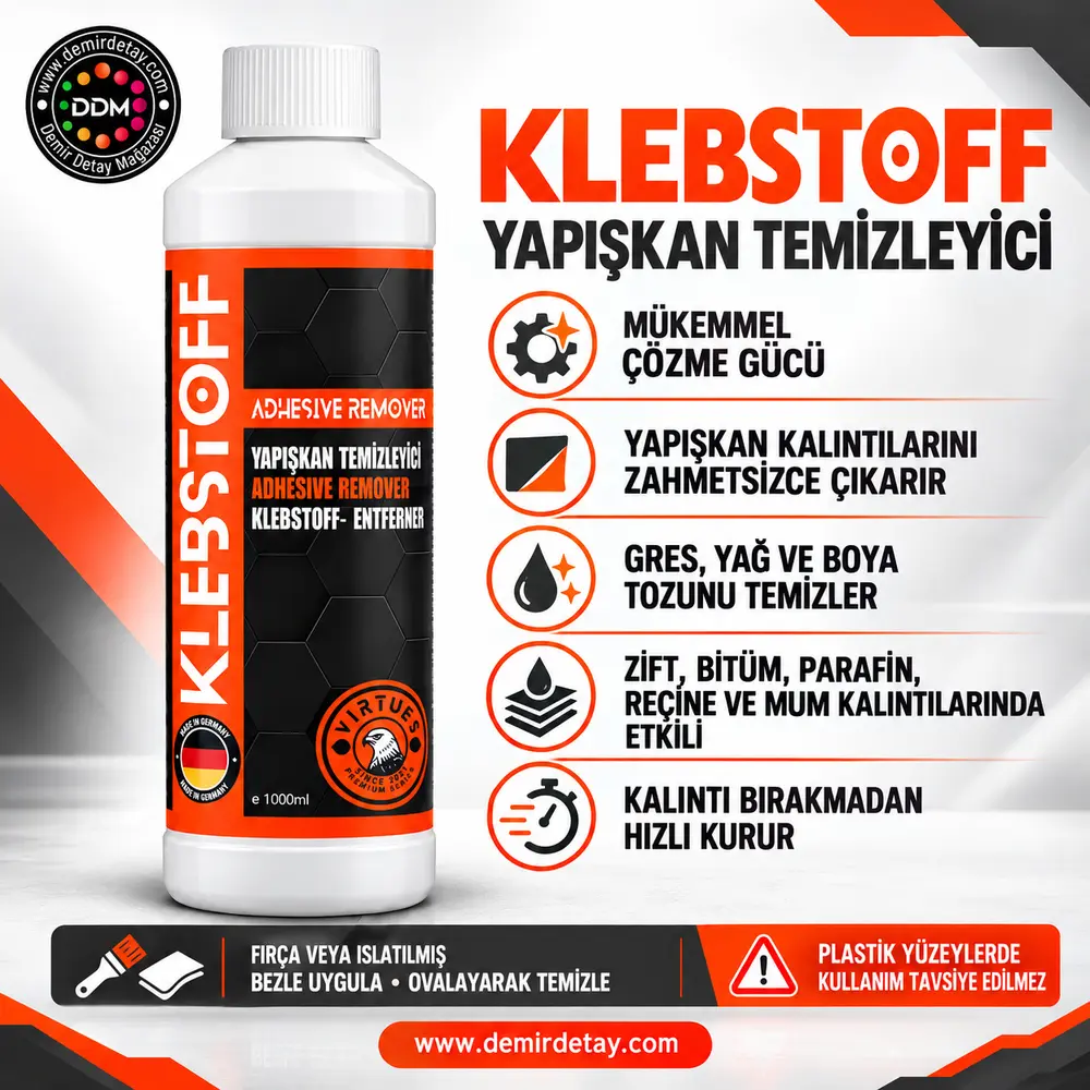Virtues Premium Klebstoff Yapışkan ve Bant İzi Temizleyici 1 Litre