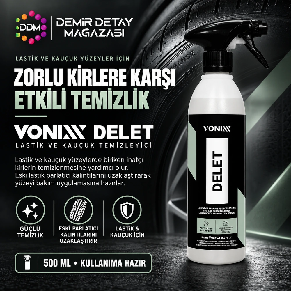 Vonixx Delet Lastik ve Kauçuk Temizleyici – 500 ML
