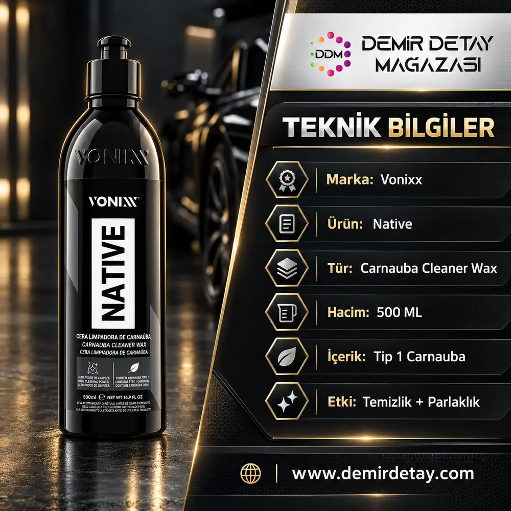 Vonixx Native Brazilian Carnauba Cleaner Wax Saf Temizleyici Cila 500 ml
