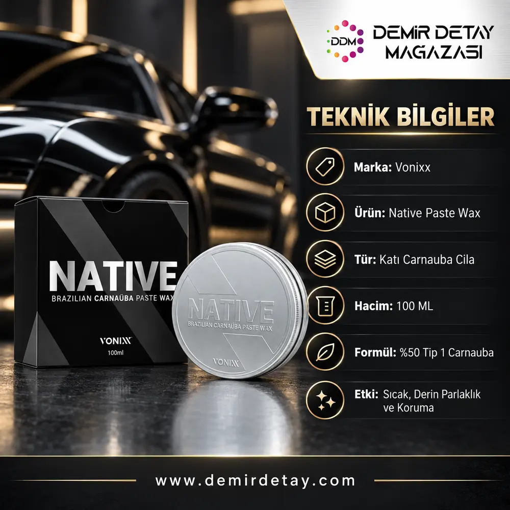 Vonixx Native Paste Wax %50 Carnauba Saf Pasta Cila 100 ml