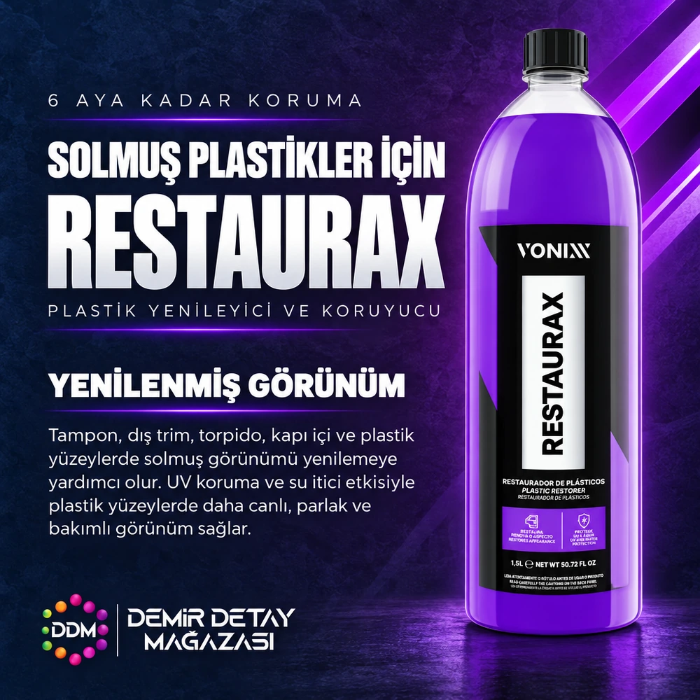 Vonixx Restaurax Plastik Yenileyici ve Koruyucu – UV Korumalı – 1,5 L