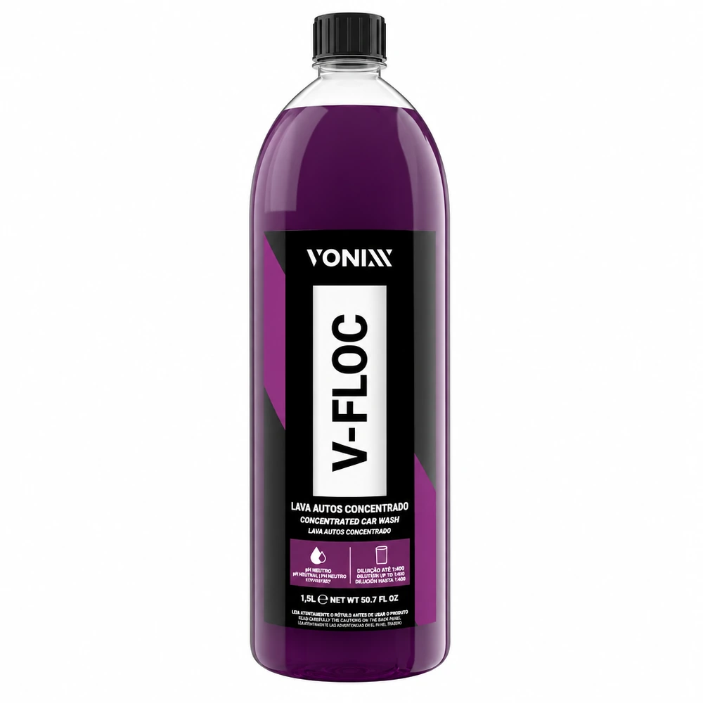 Vonixx V-Floc pH Nötr Oto Yıkama Şampuanı – Yüksek Kayganlık ve Parlaklık 1,5 L