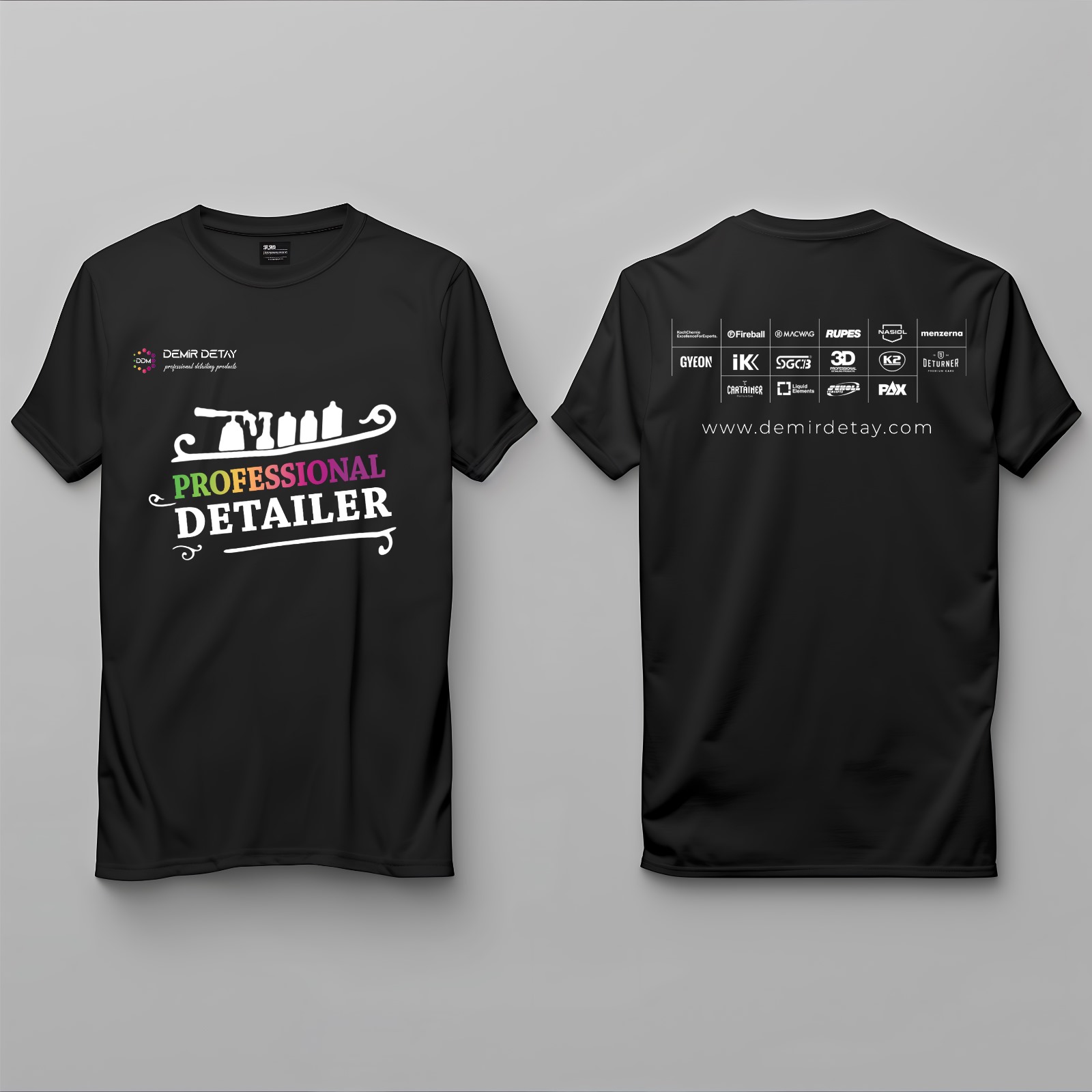 DDM Professional Detailer T-Shirt | Detailing ve Oto Bakım Temalı Tişört