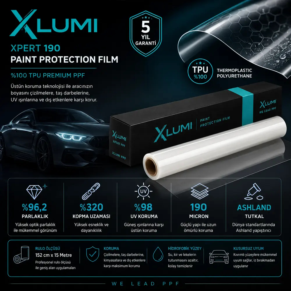 Xlumi Xpert 190 Boya Koruma Filmi %100 TPU 152 cm x 15 Metre