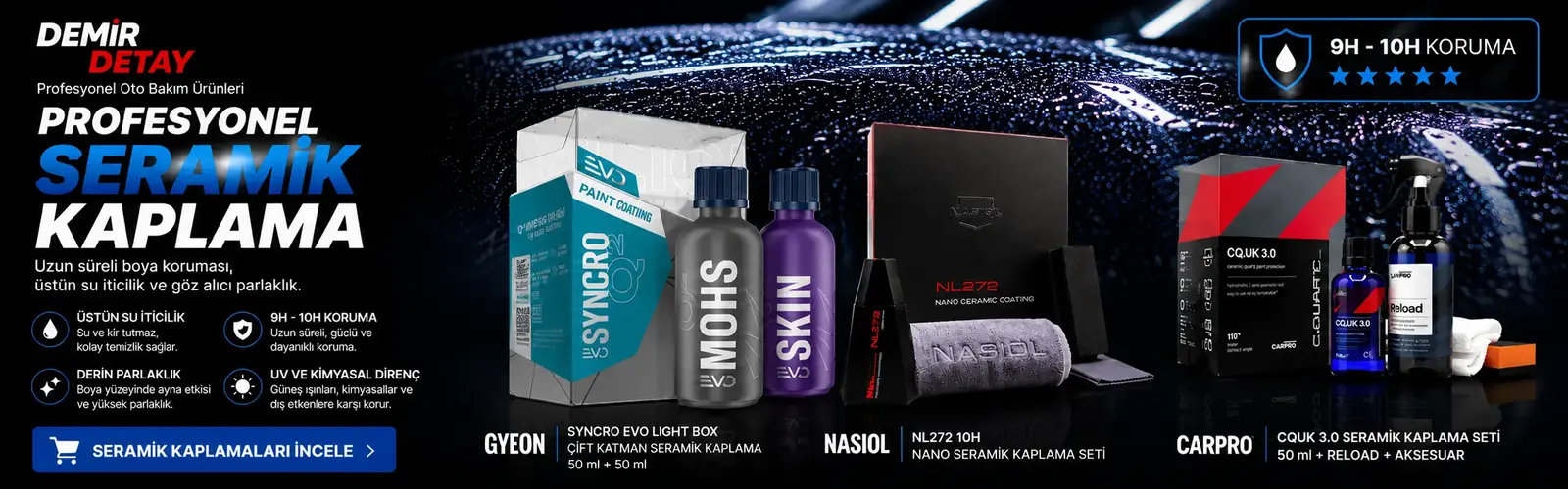 Profesyonel Seramik Kaplama Ürünleri | Gyeon, Nasiol ve CarPro